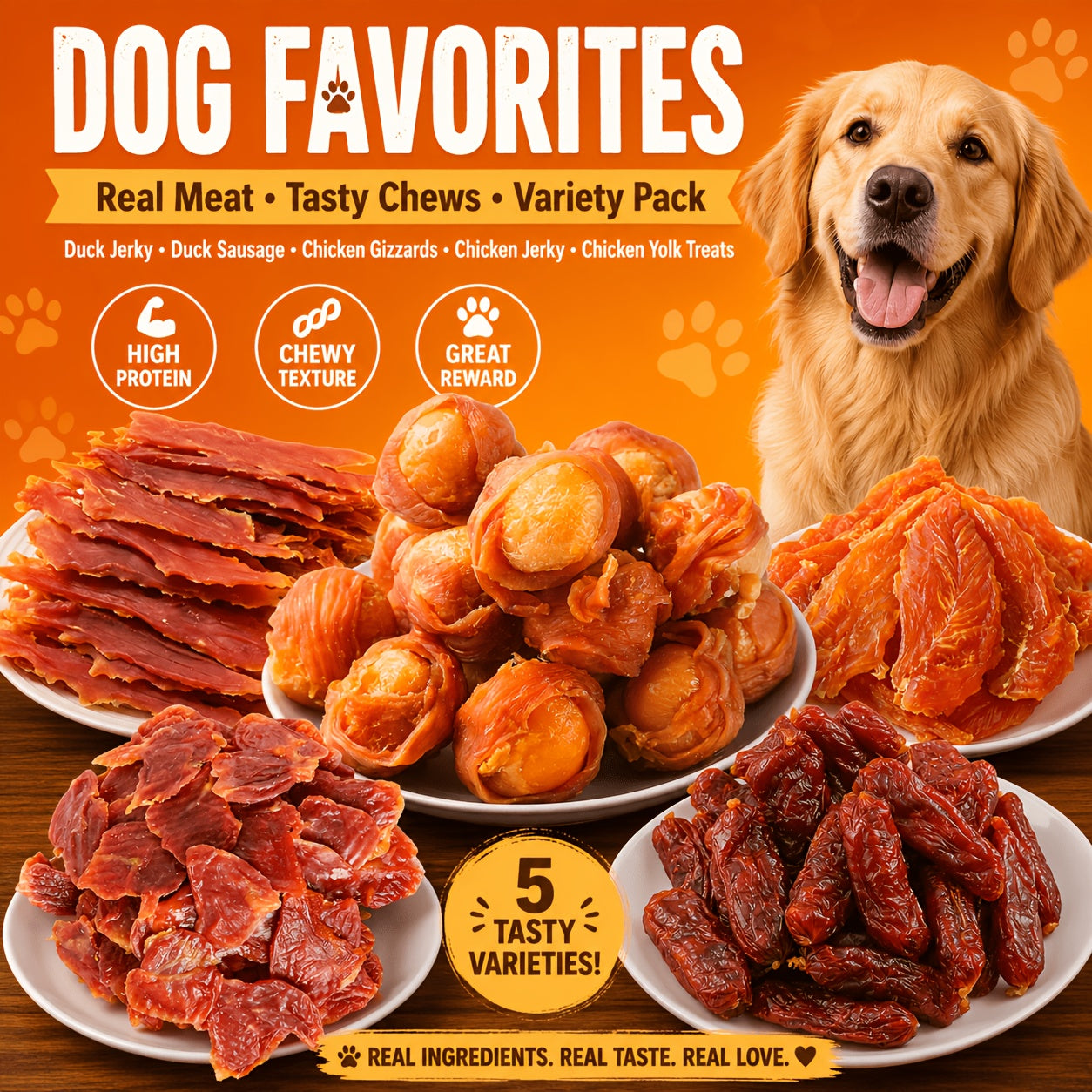 Mixed Jerky Dog Training Treat Variety Pack - Chicken Meat 100g