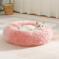Round Cat Nest Bed for Cats and Small Dogs - White, M