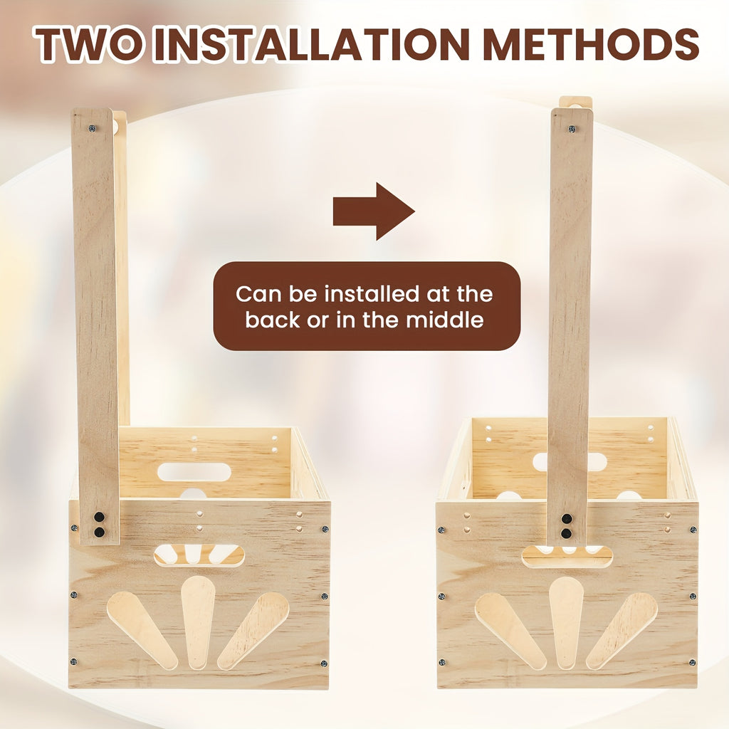 Wooden Pet Wardrobe with Storage Basket