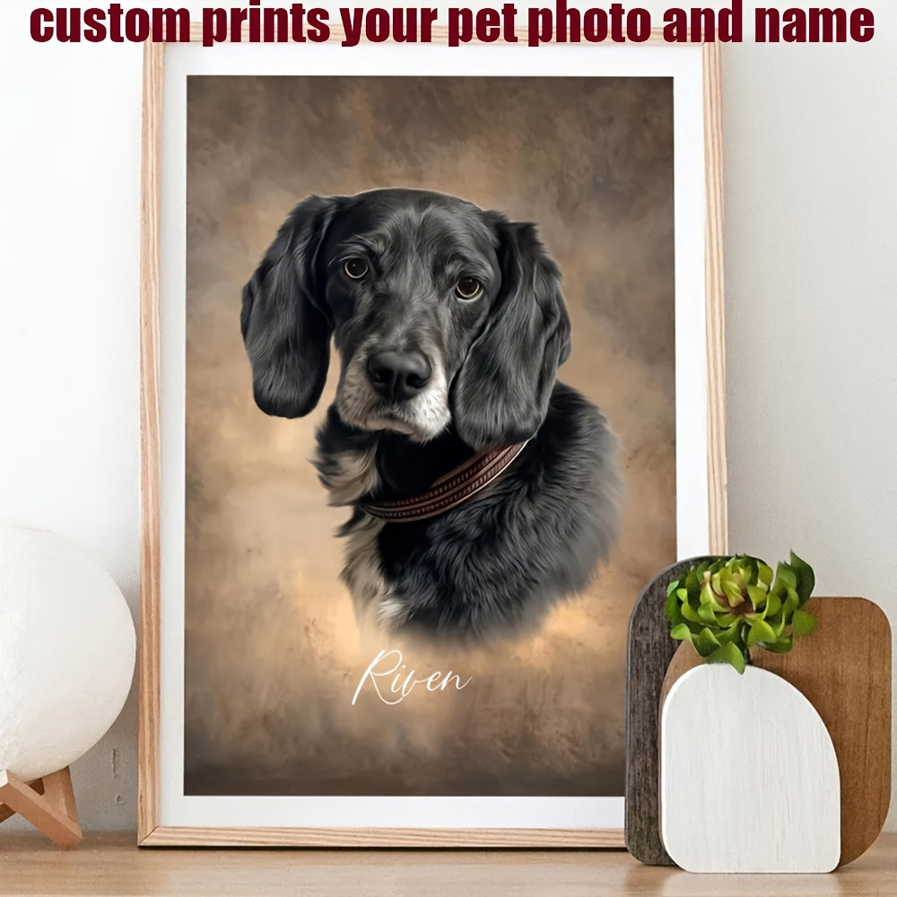 Personalized Framed Pet Portrait Canvas - 20cmx30x1.2inch