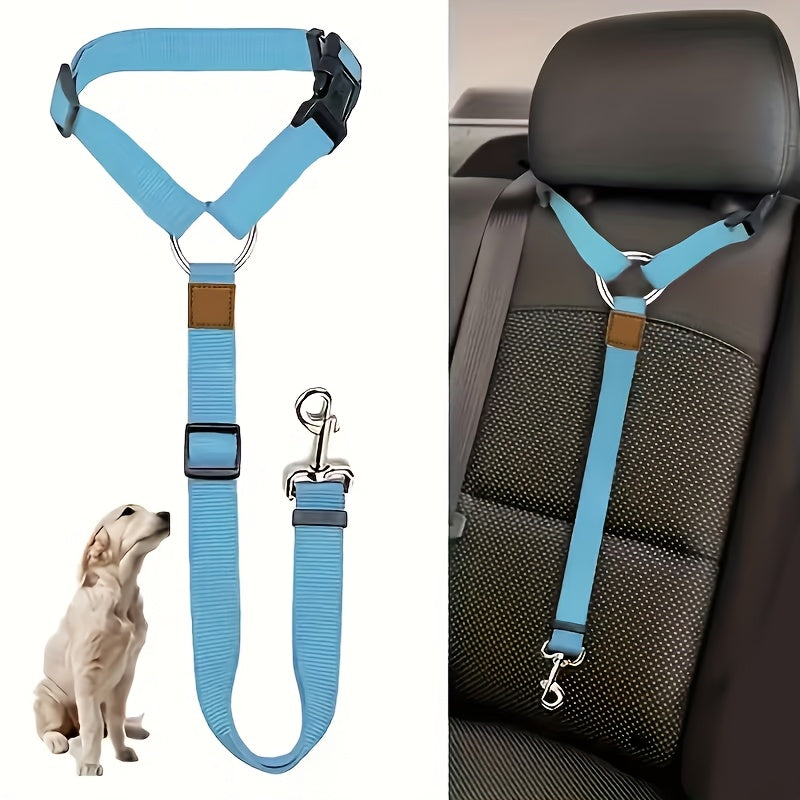 Padded Dog Car Safety Vest - pink color