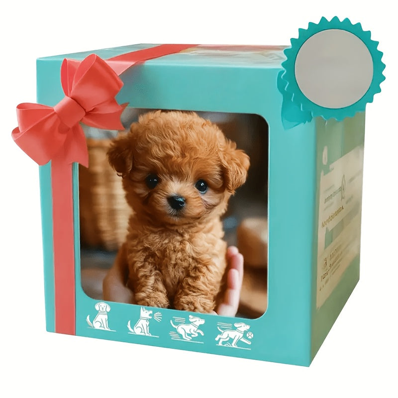Interactive Plush Robot Dog Toy - White(gift box)