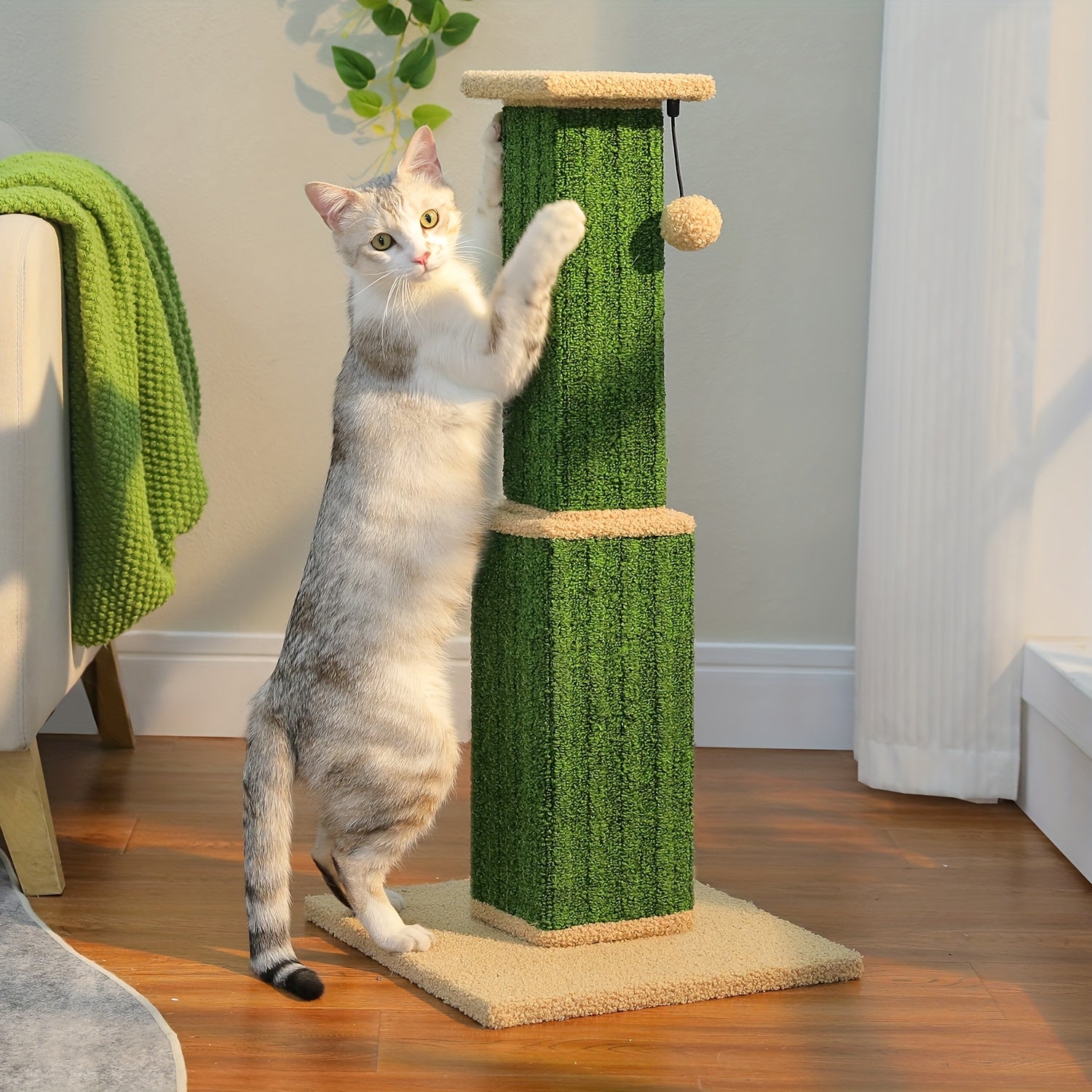 18.9/32 in Cat Scratching Post Tower - Brown