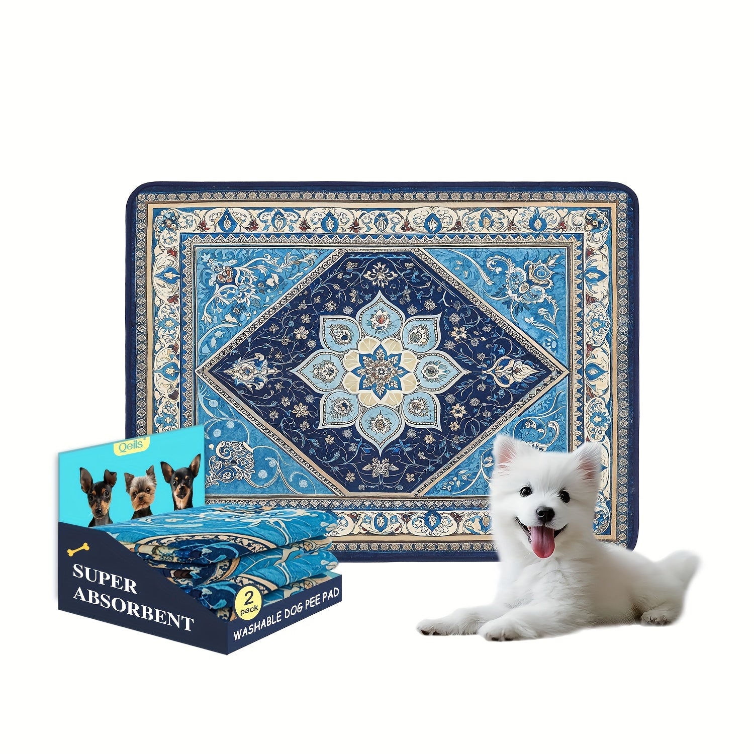 Washable Reusable Dog Training Pads - Persiandiamond, 18*24 inch-2 pack