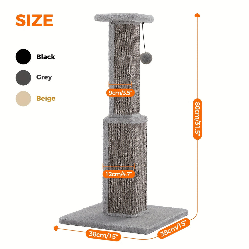 18.9/32 in Cat Scratching Post Tower - Green
