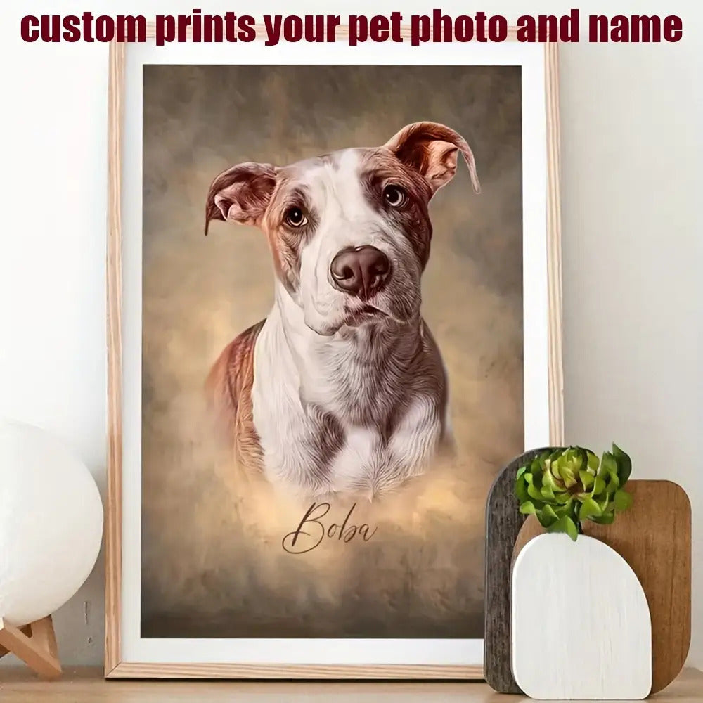 Personalized Framed Pet Portrait Canvas - 18*24*1.2inch