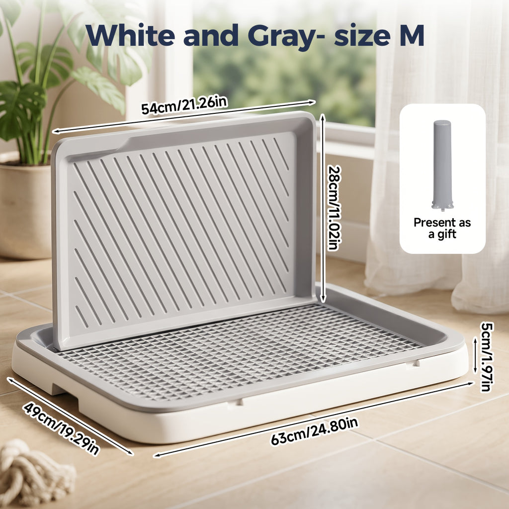 High-Sided Indoor Dog Potty Tray - Blue-gray - size S