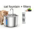 74 oz Stainless Steel Pet Water Fountain - Fountain+4 Filter