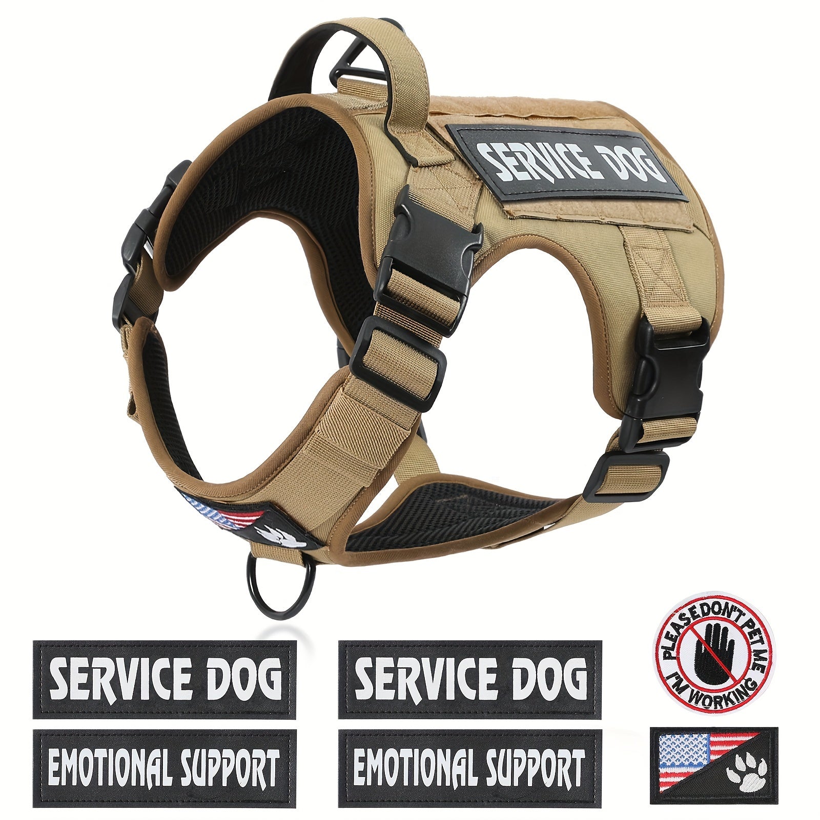 Tactical Pet Chest Harness - Black, S