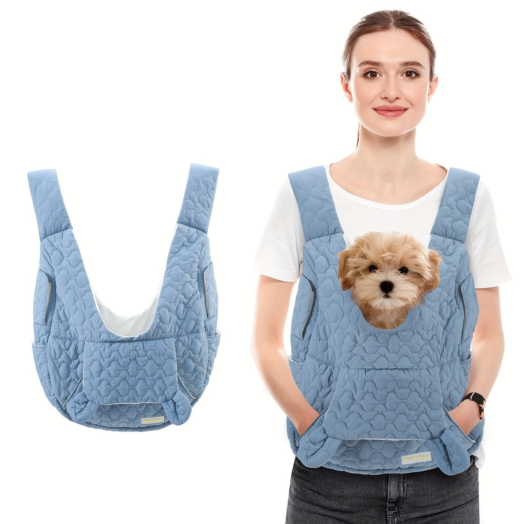 Extra-Large Winter Dog Sling Carrier - New Grey blue 22LB