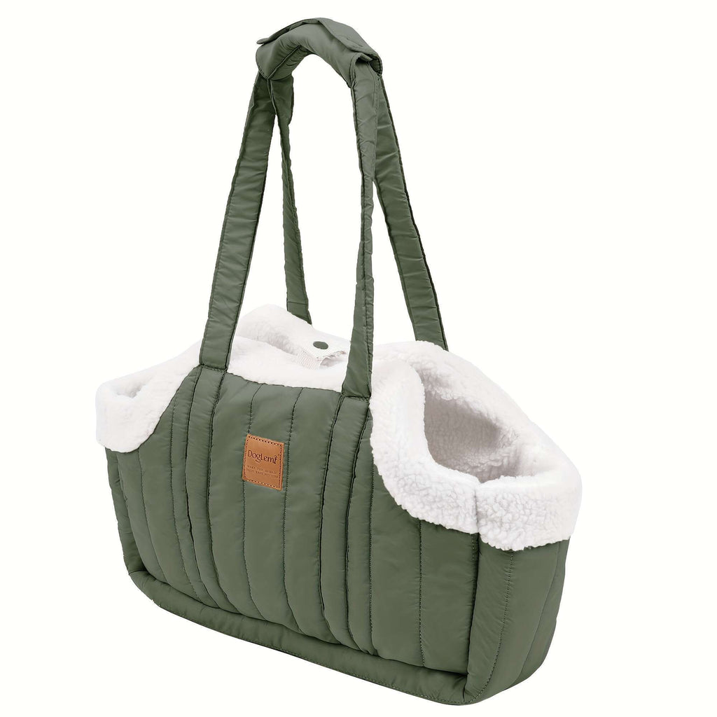 Winter Pet Carrier Handbag - Black