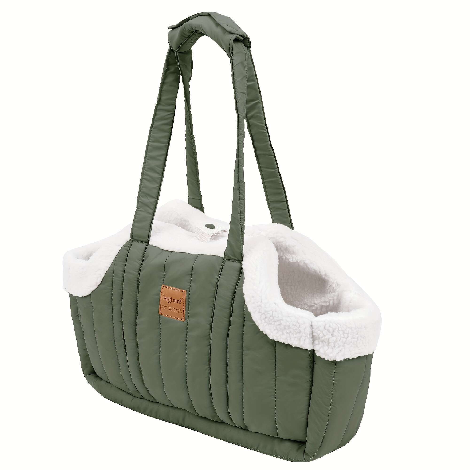 Winter Pet Carrier Handbag - Black