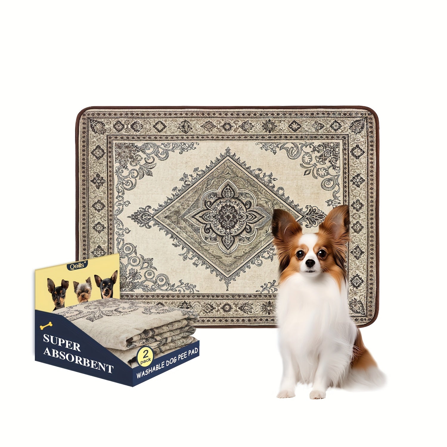 Washable Reusable Dog Training Pads - Persiandiamond, 36*36 inch-2 pack