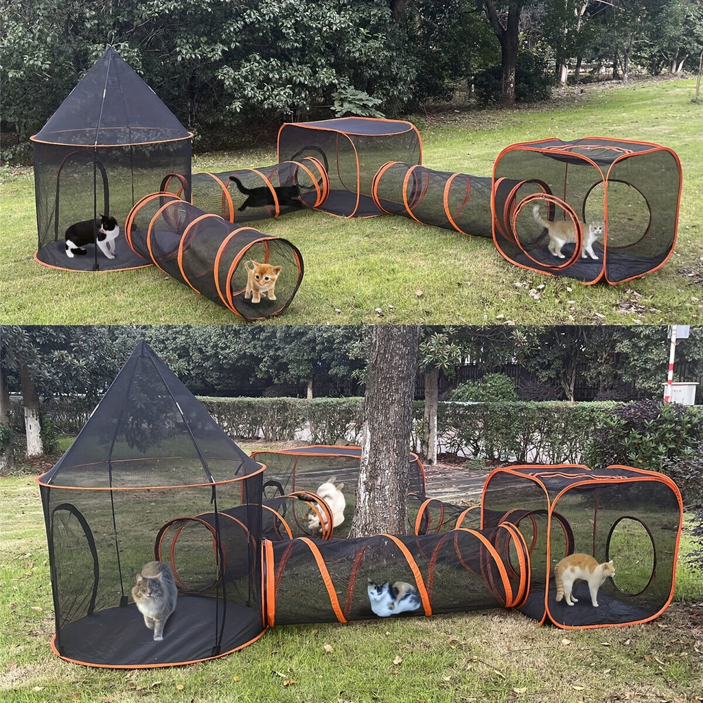 6-in-1 Pop-Up Pet Playpen and Tunnel