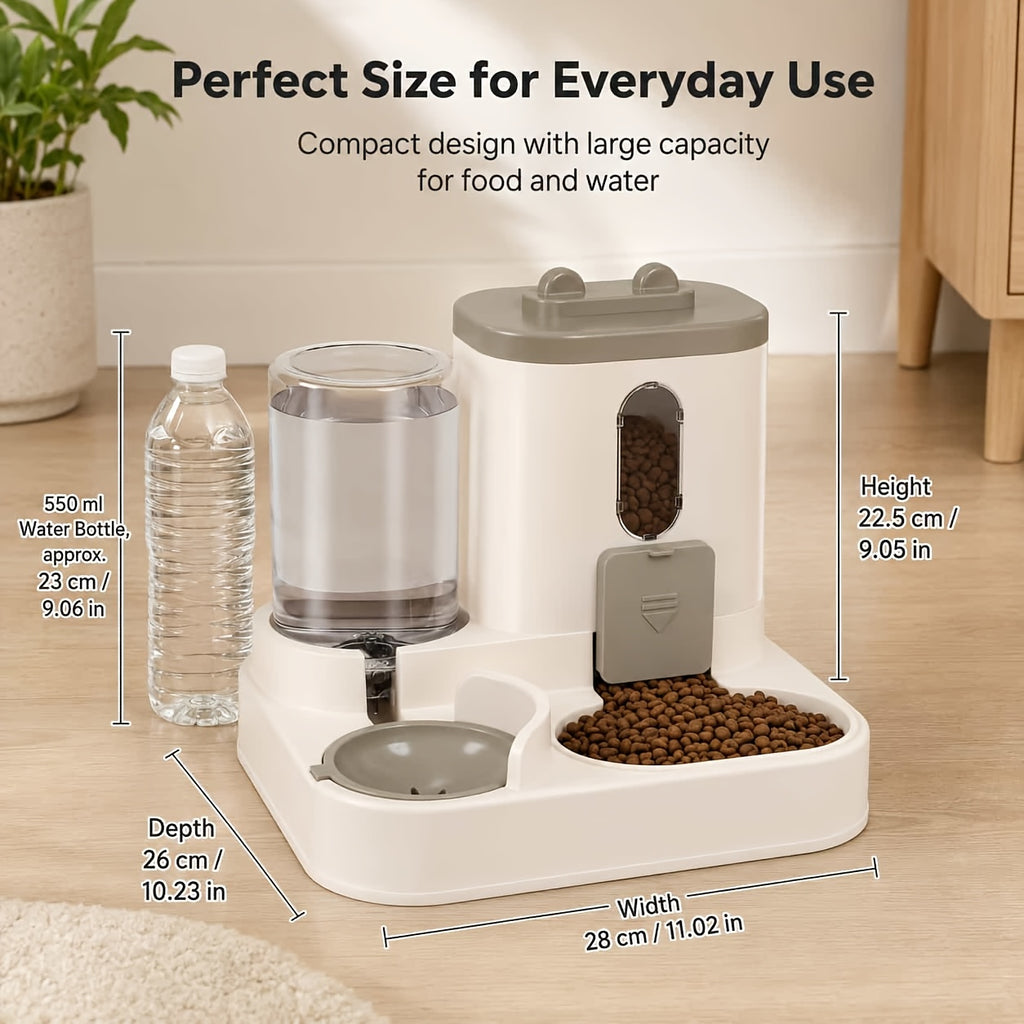 2-in-1 Gravity Pet Feeder and Water Dispenser