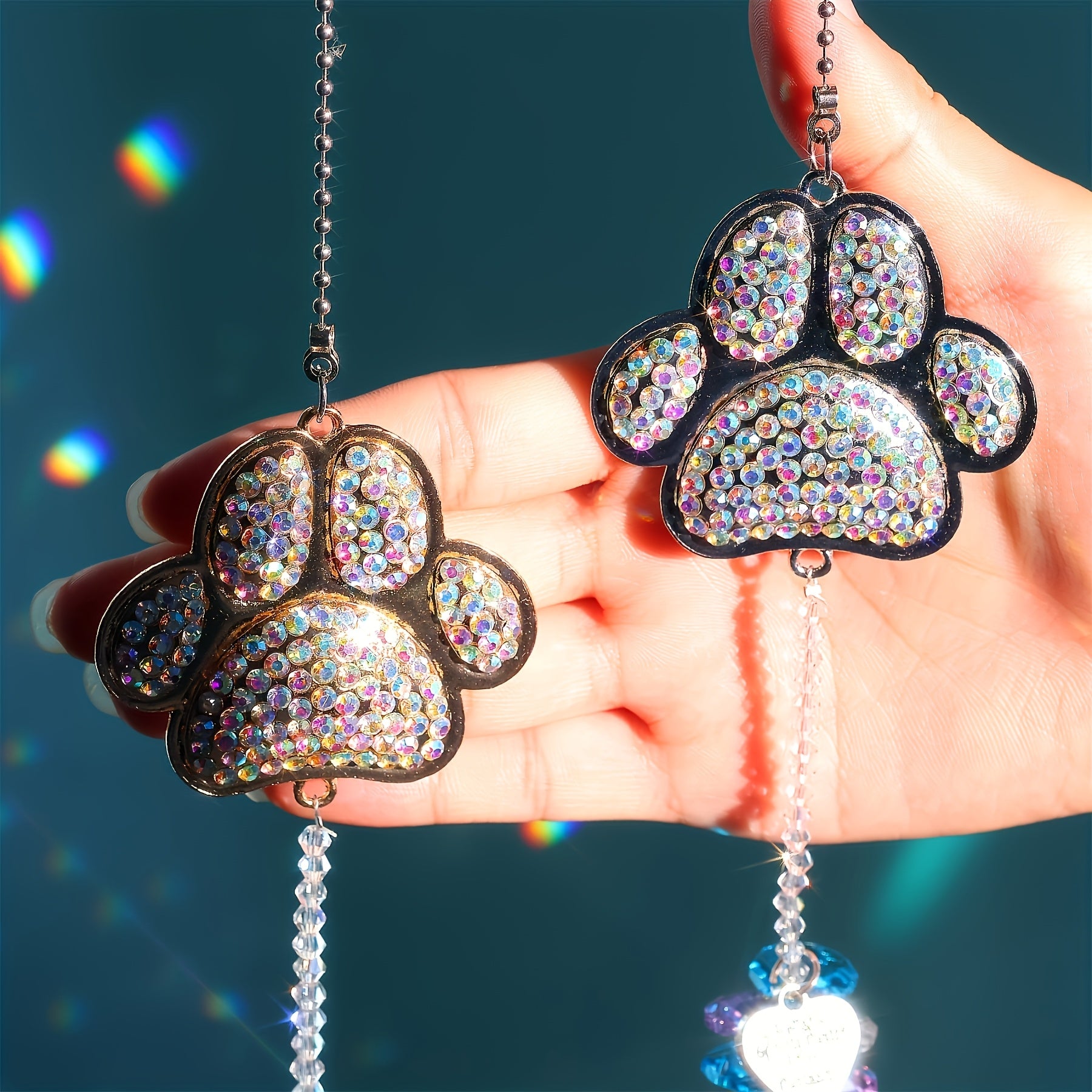 Pet Memorial Crystal Rainbow Suncatcher