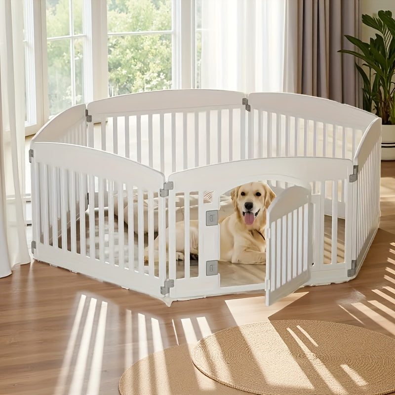 4/6-Sided Portable Dog Playpen - black/6Panel