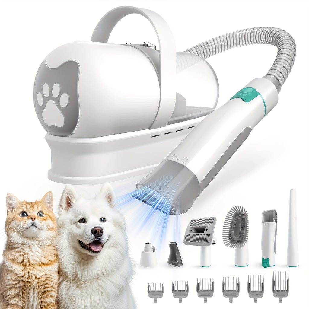 6-in-1 Pet Grooming Vacuum Kit - White
