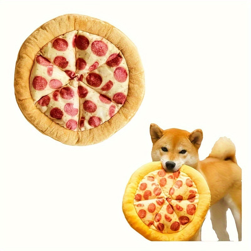 Squeaky Pepperoni Pizza Dog Toy - 1pc - Donut
