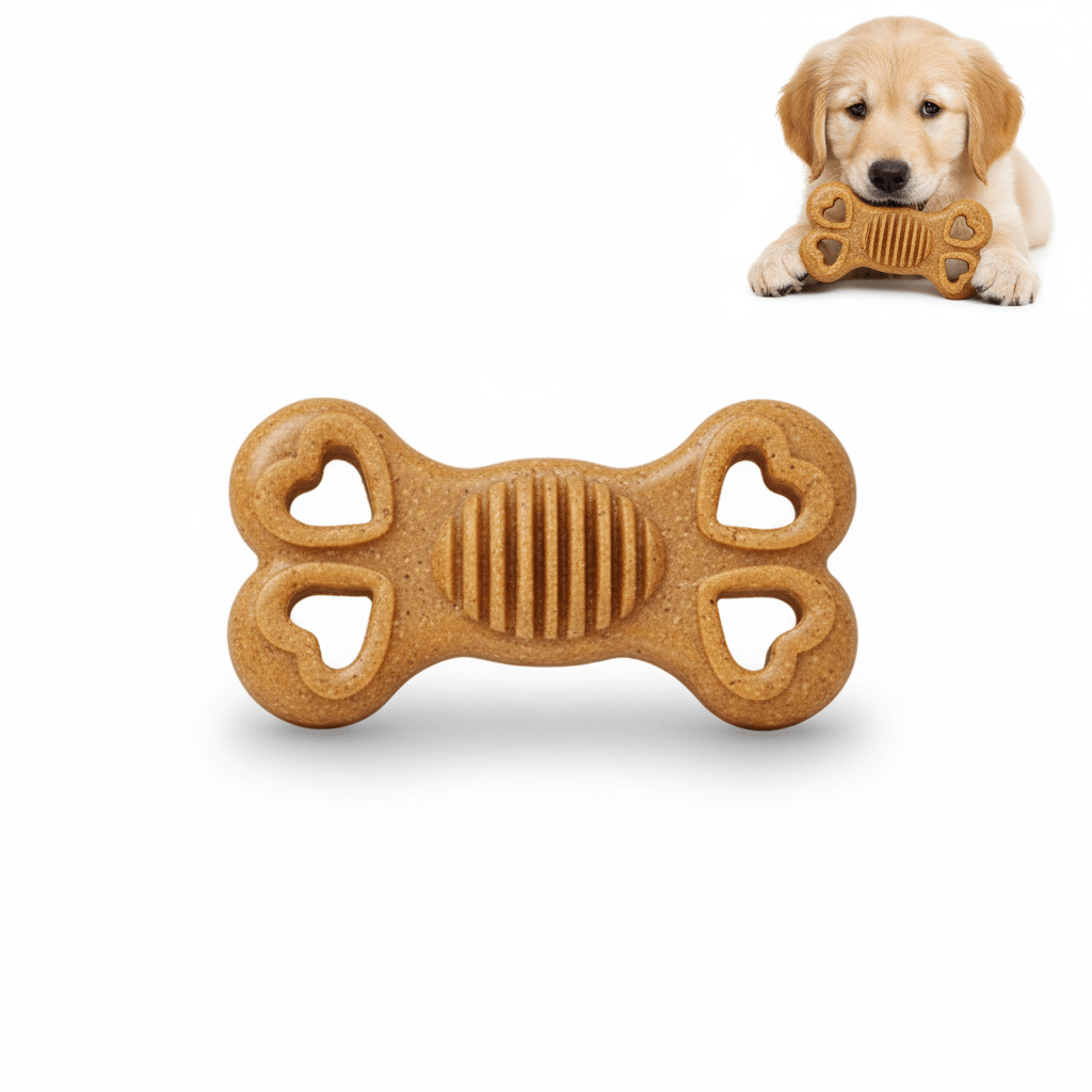 Textured Bone Puppy Chew Toy - Love Bone