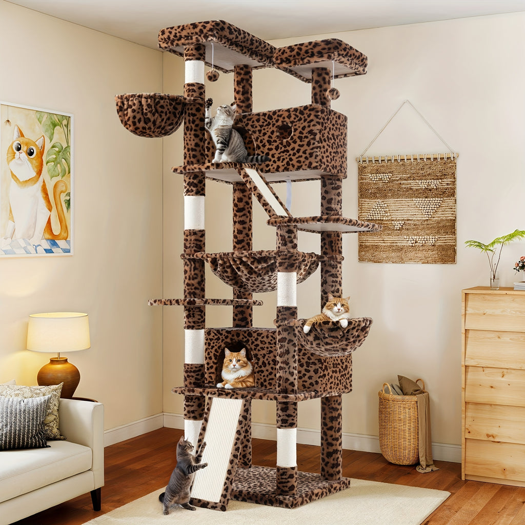 36-81 in Multi-Level Cat Tree Tower - Dark Gray, 24''L X 20''W X 81''H
