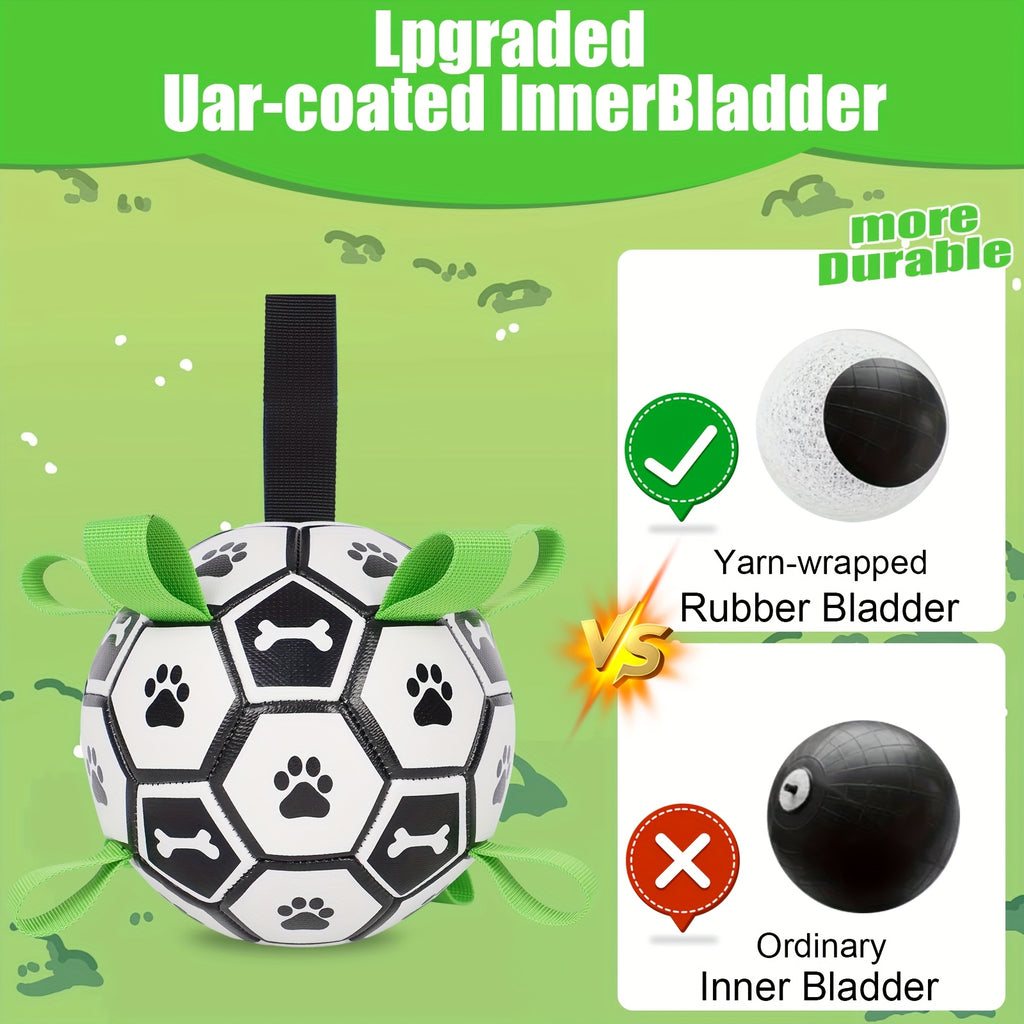 Dog Soccer Ball with Tug Straps