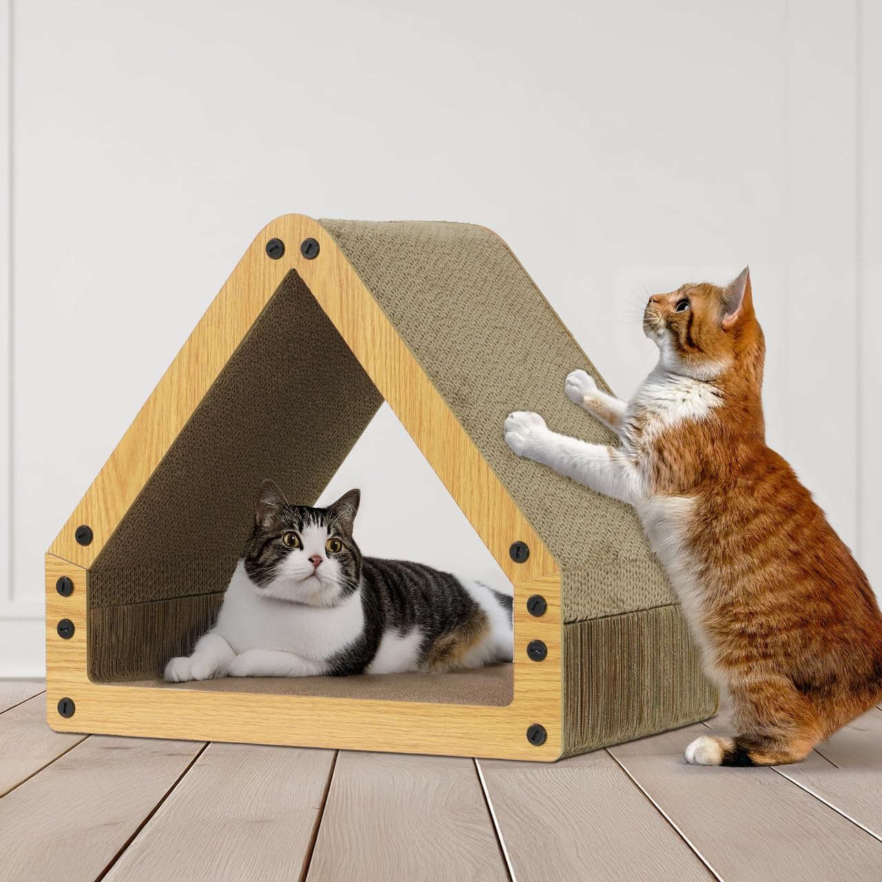 Reversible Cat Scratcher Lounger - Brown