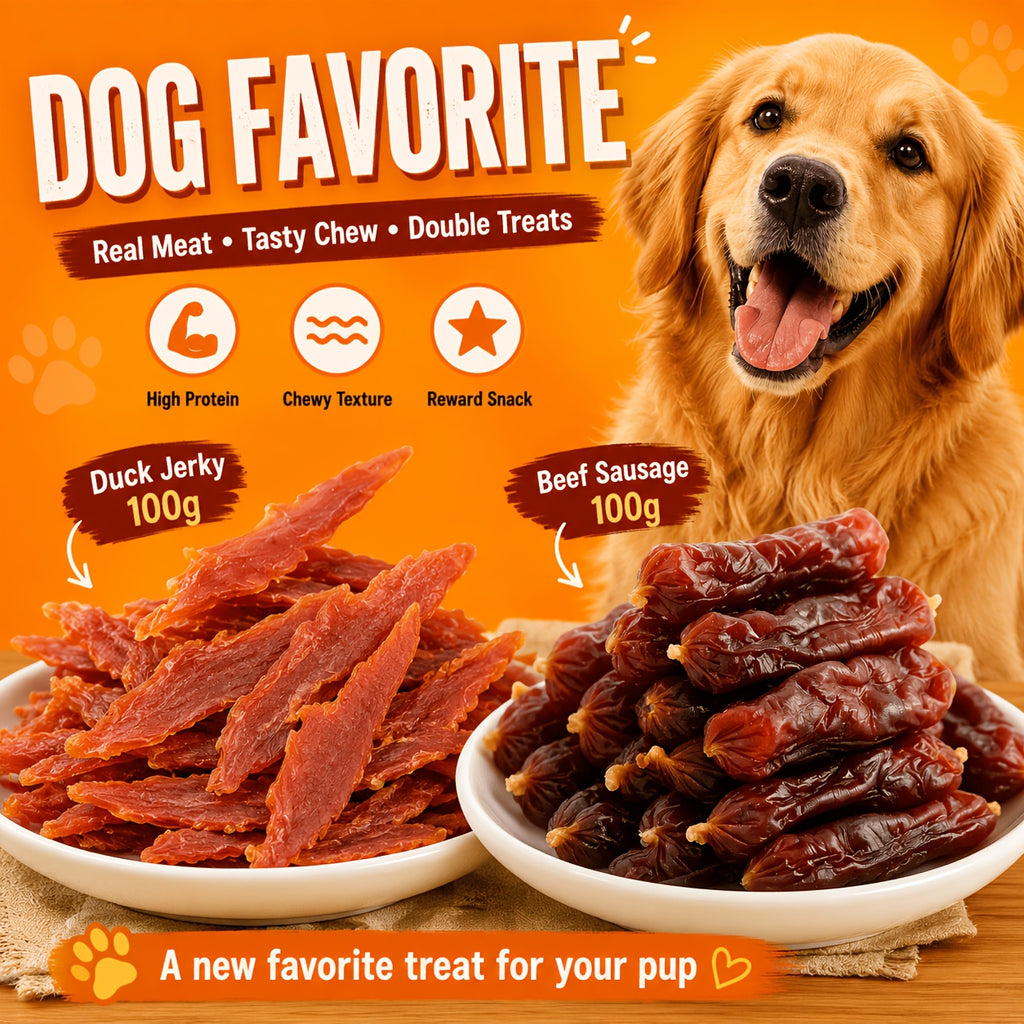 Mixed Jerky Dog Training Treat Variety Pack - Duck Meat 100g*2