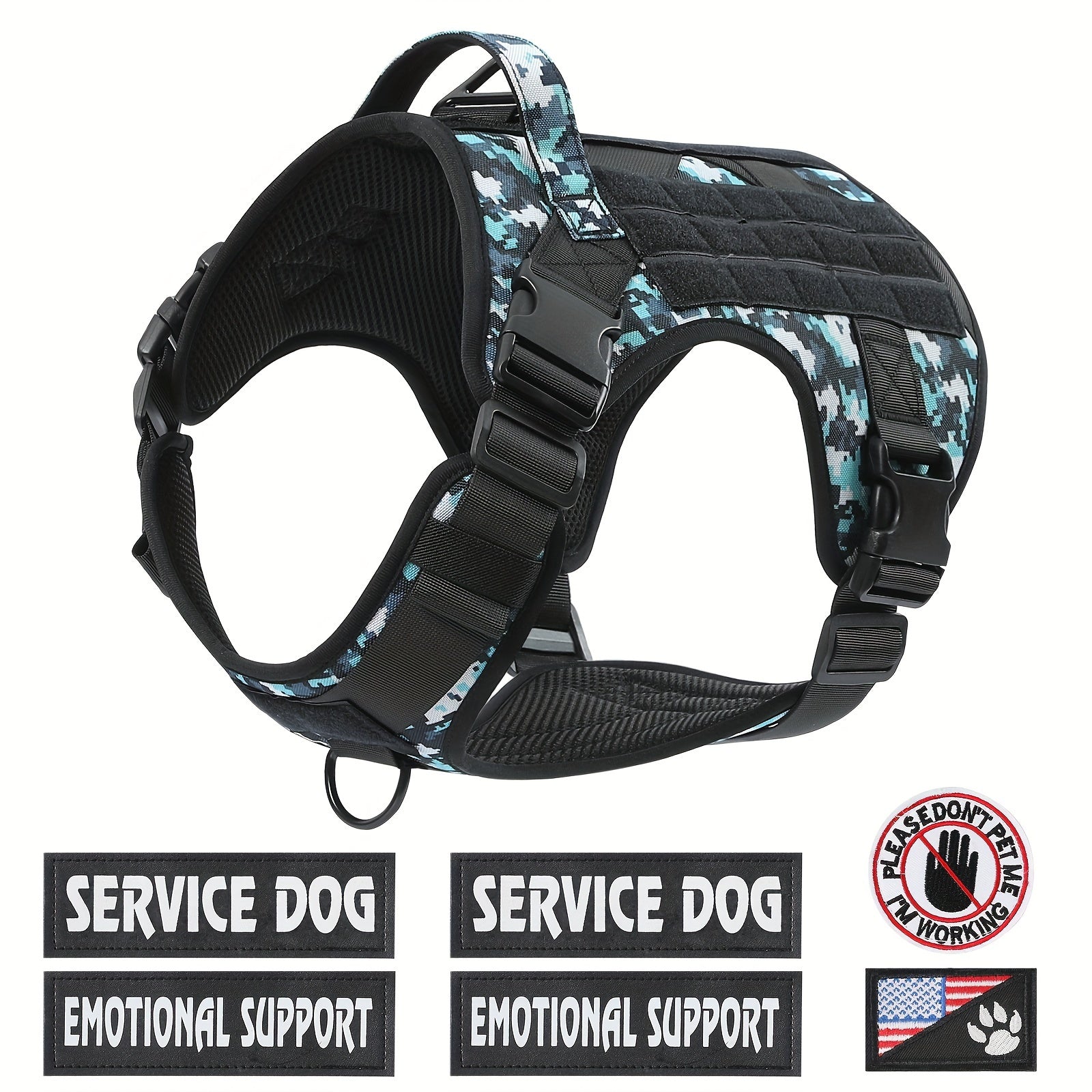 Tactical Pet Chest Harness - Dark Pink, M