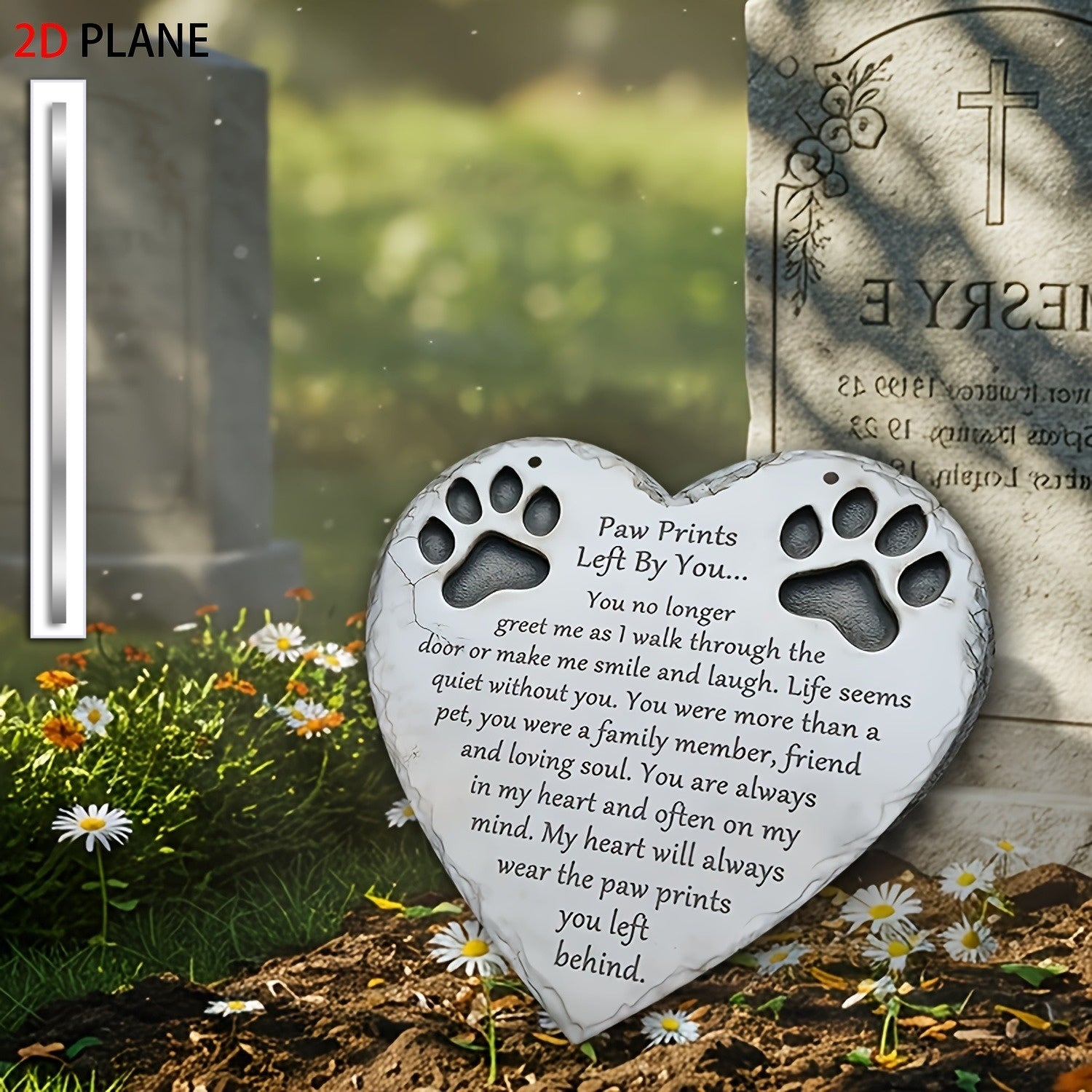 8 x 8 in Rustic Aluminum Pet Memorial Plaque - 8*8in