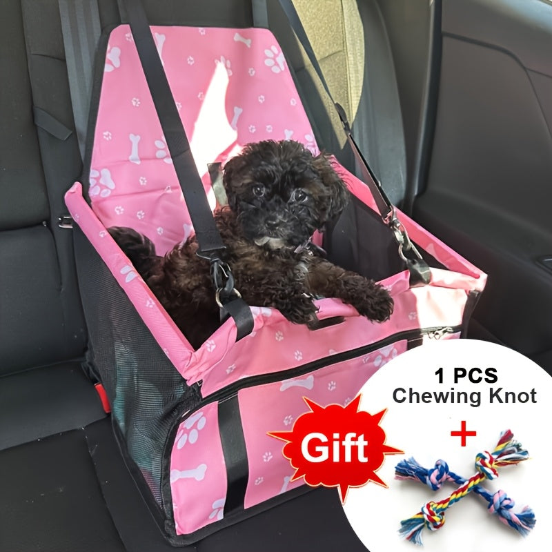Foldable Dog Car Booster Seat and Carrier - Large gray (41*32*23cm/16*13*9.5in)