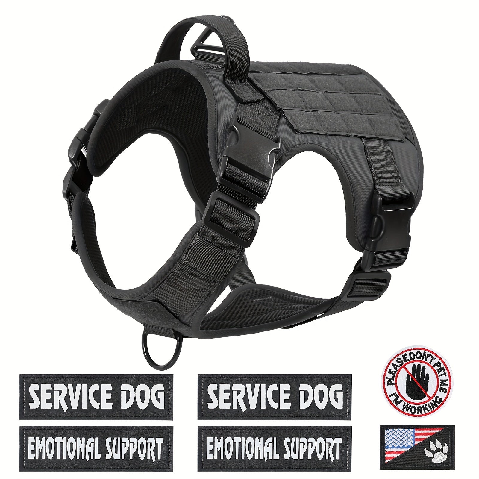 Tactical Pet Chest Harness - Vibrant Blue, S