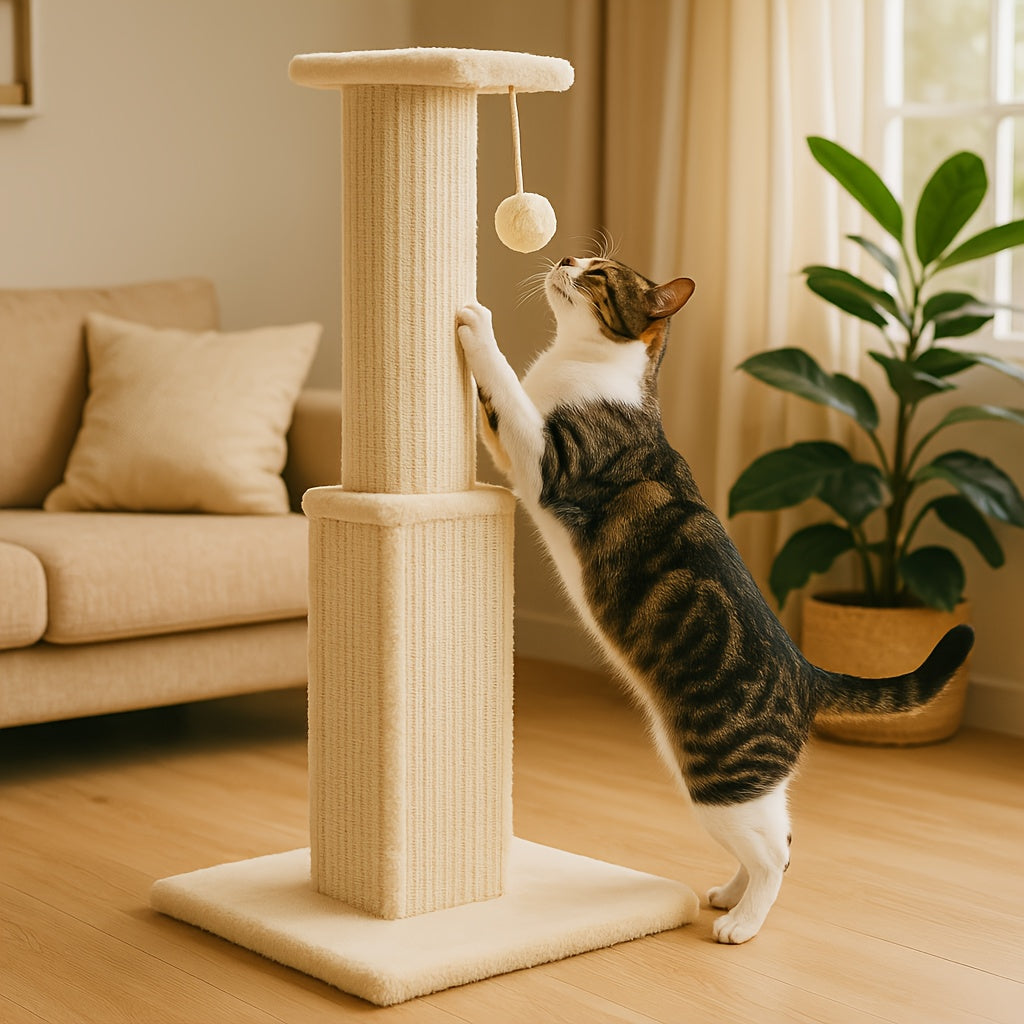 18.9/32 in Cat Scratching Post Tower - Beige