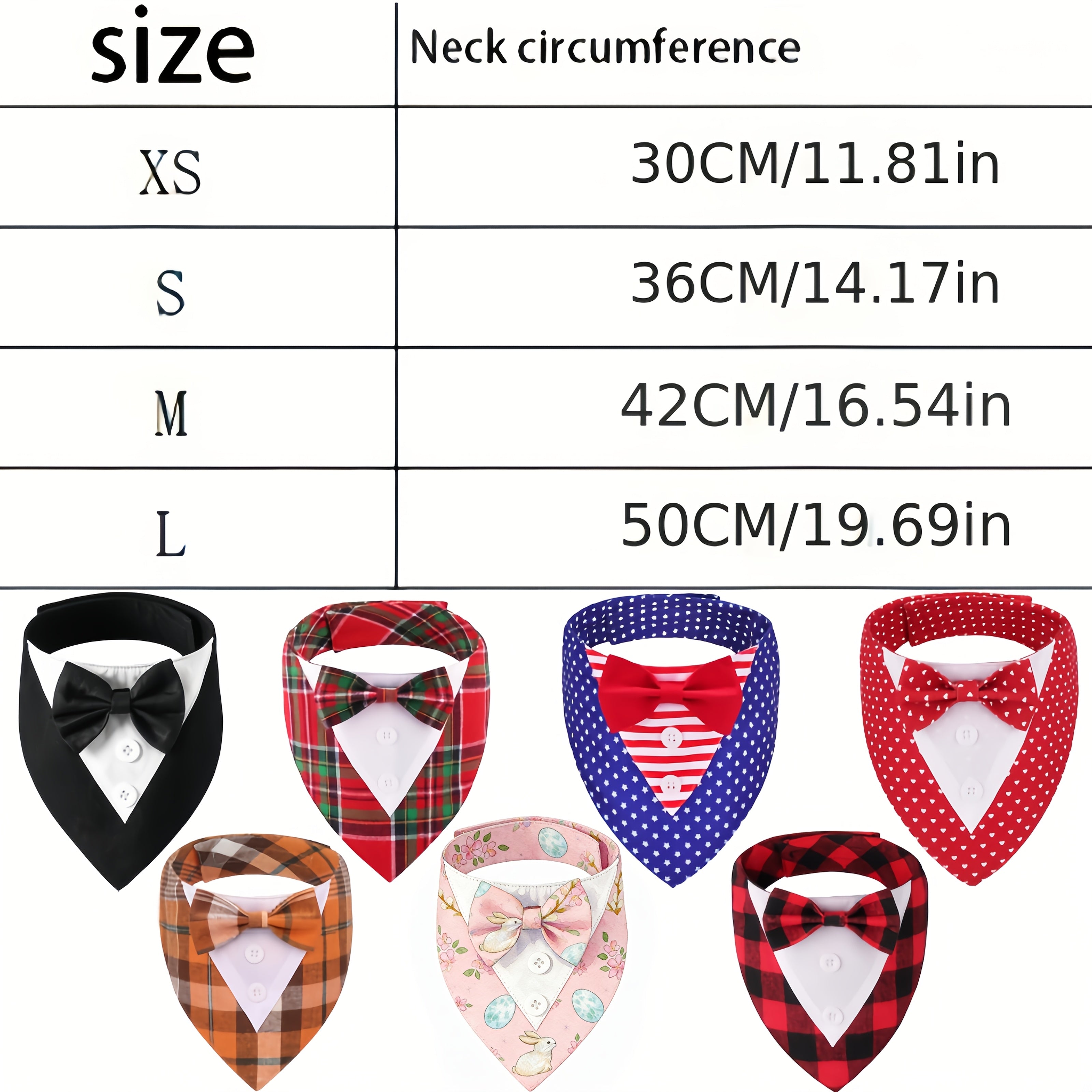Plaid Bow Tie Pet Collar - XS, Independence Day