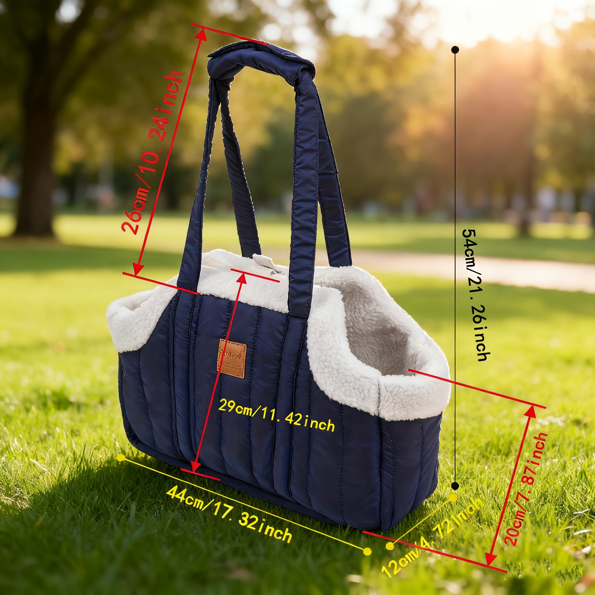Winter Pet Carrier Handbag - Grey