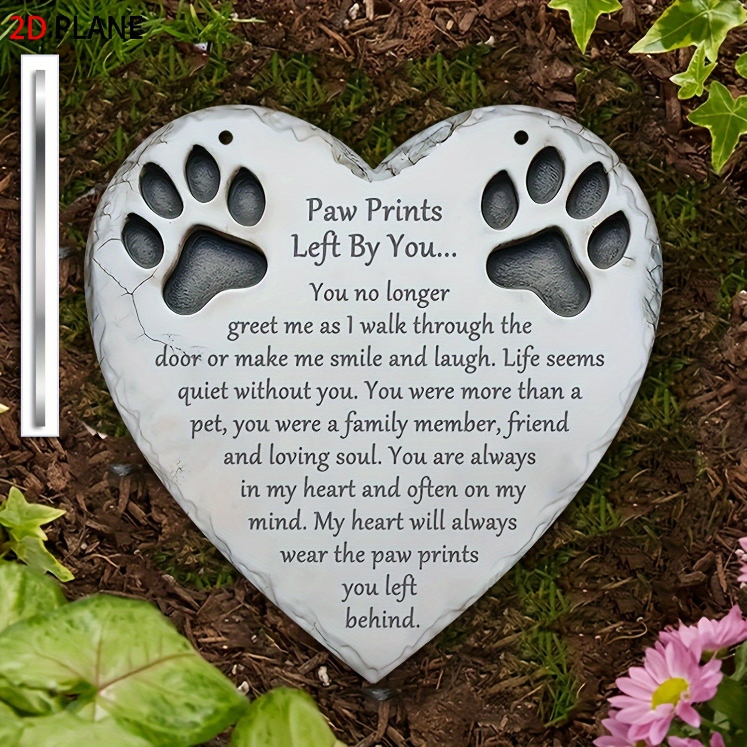 8 x 8 in Rustic Aluminum Pet Memorial Plaque