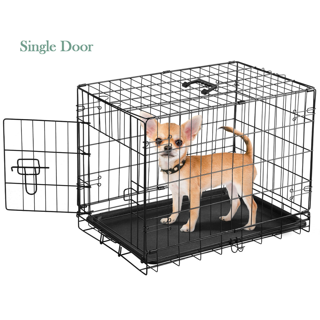 Folding Wire Dog Crate with Removable Tray - 24 inch