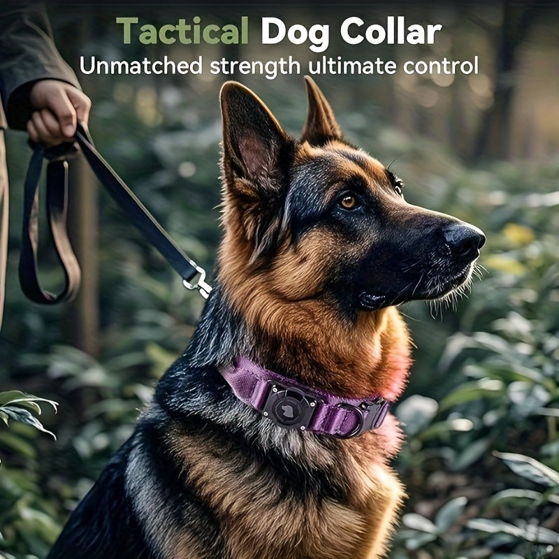 Tactical Dog Collar with AirTag Holder