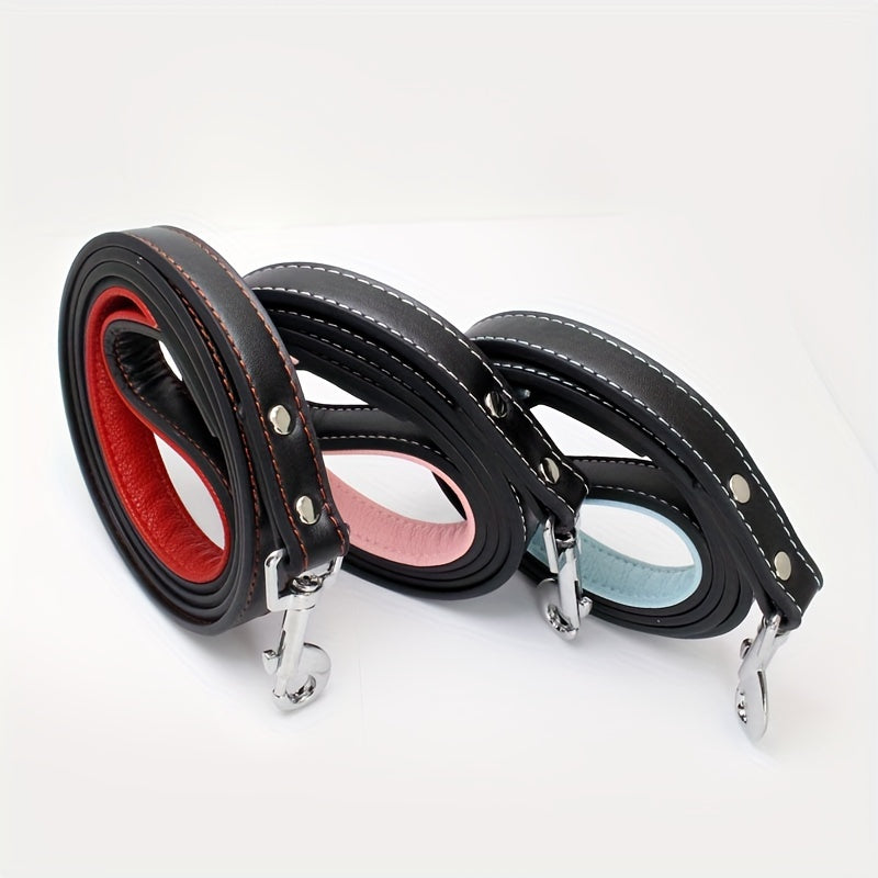 Personalized Reflective Dog Collar and Leash Set - Red, M