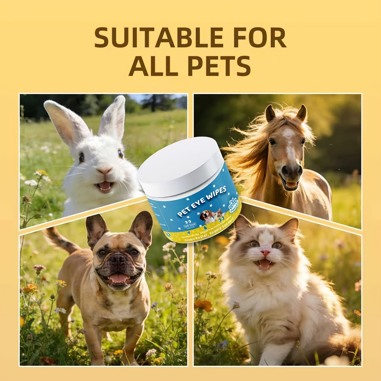 100-Count Pet Eye Cleaning Wipes