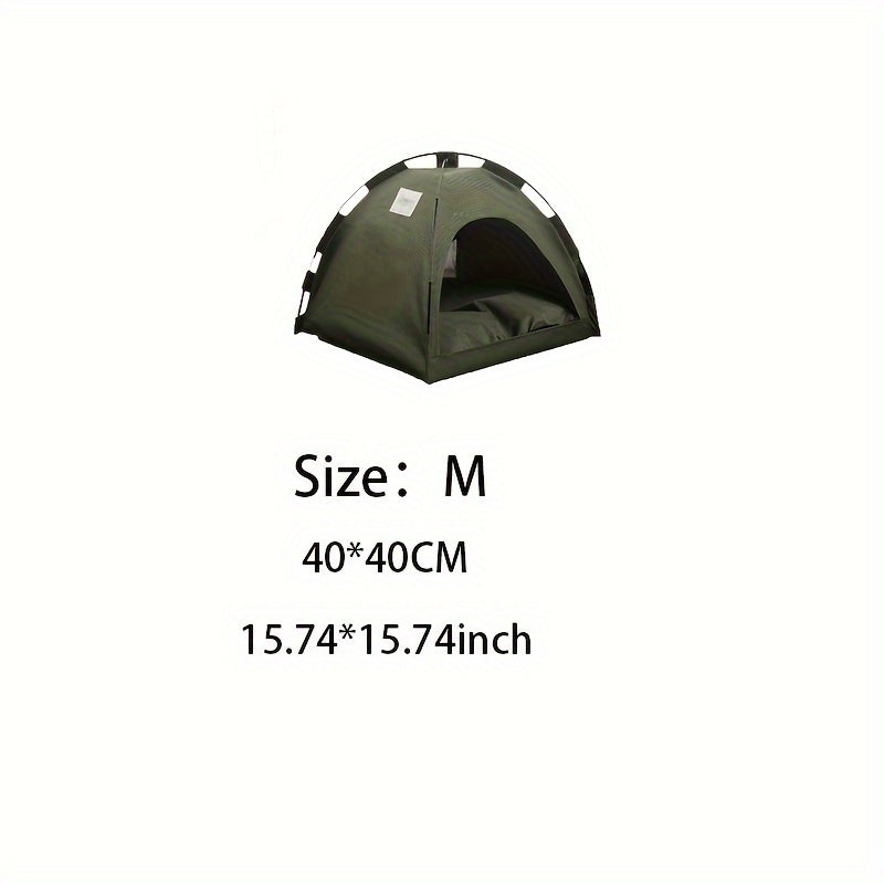 Soft Pet Tent Bed for Cats and Dogs - Grey, L: 19.69*19.69inch