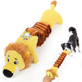 Squeaky Plush Dog Tug Toy for Strong Chewers - Pull Rope Leopard