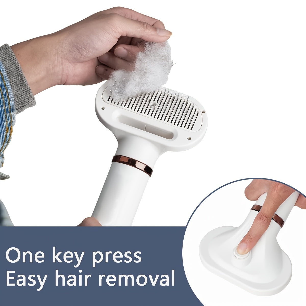 2-in-1 Low-Noise Pet Hair Dryer Brush