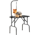 Foldable Pet Grooming Table with Adjustable Arm - Pink Color, One-size