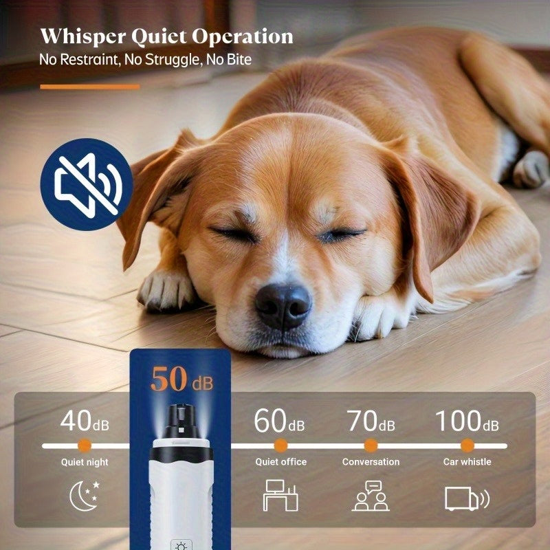 USB Rechargeable LED Pet Nail Grinder