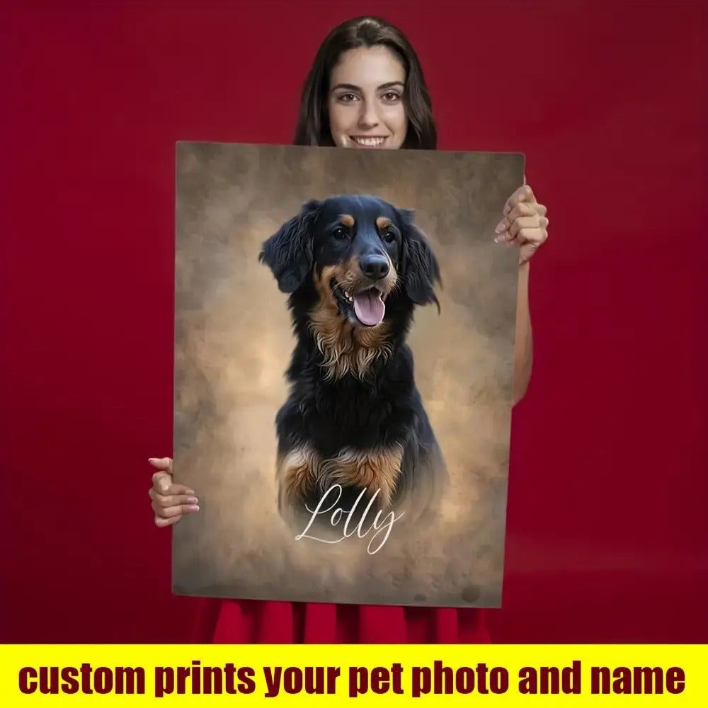 Personalized Framed Pet Portrait Canvas - 12*16*1.2inch