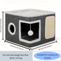 Foldable Multi-Level Cat House with Tunnel