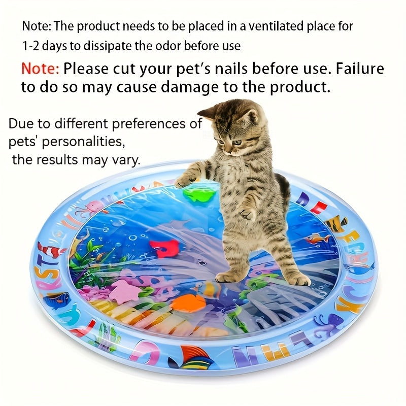 Interactive Cat Water Play Mat with Floating Fish