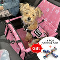Foldable Dog Car Booster Seat and Carrier - Large pink (41*32*23cm/16*13*9.5in)