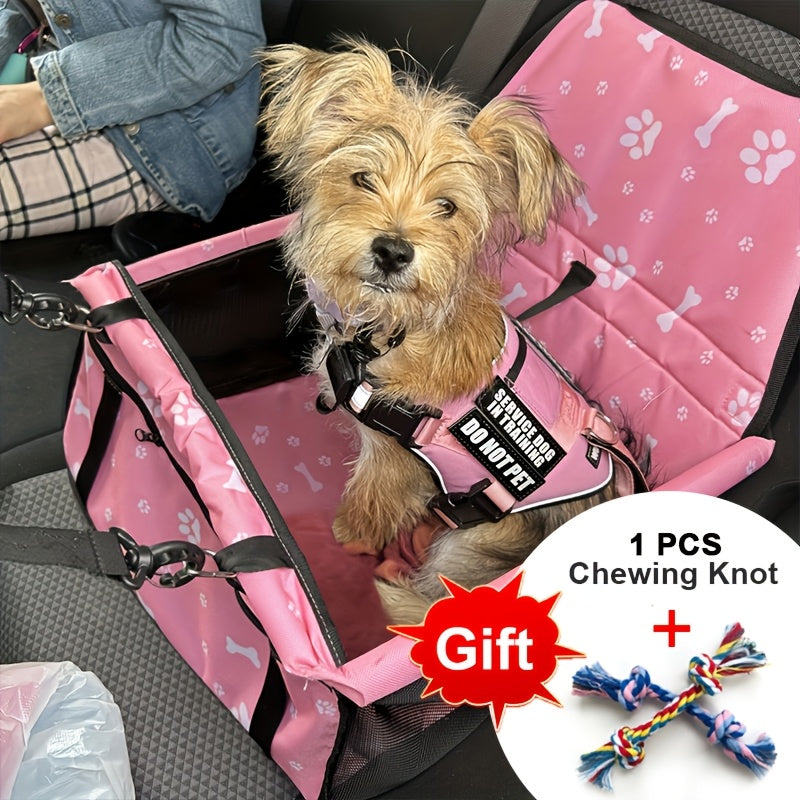 Foldable Dog Car Booster Seat and Carrier - Large pink (41*32*23cm/16*13*9.5in)